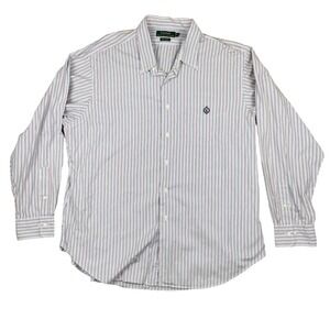 Lauren Ralph Lauren RLL Shirt Mens Large 17.5 34/35 Long Sleeve Button Up Stripe